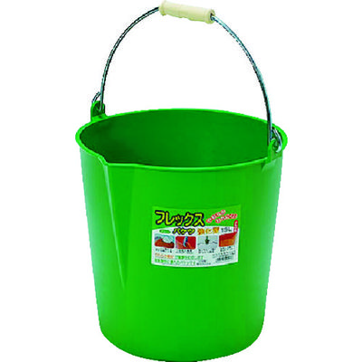 田中文金属 田中 フレックスバケツ 15L グリーン FB-15G 1個 125-6684（直送品）