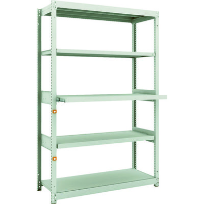 TRUSCO スチールラック M1.5型軽中量棚 1160X450XH1800 5段うちスライド2段 単体 M1.5-6443M2 1台（直送品）