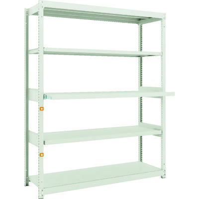 TRUSCO スチールラック M1.5型軽中量棚 1460X450XH1800 5段うちスライド2段 単体 M1.5-6543M2 1台（直送品）