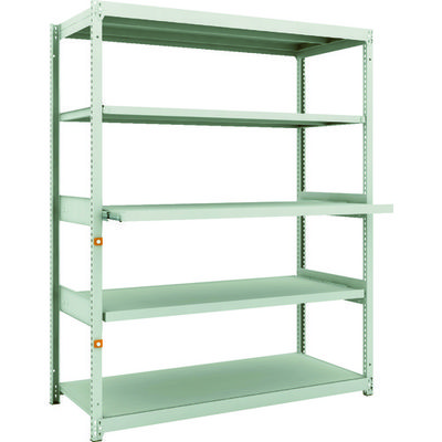 TRUSCO スチールラック M1.5型軽中量棚 1460X595XH1800 5段うちスライド2段 単体 M1.5-6563M2 1台（直送品）