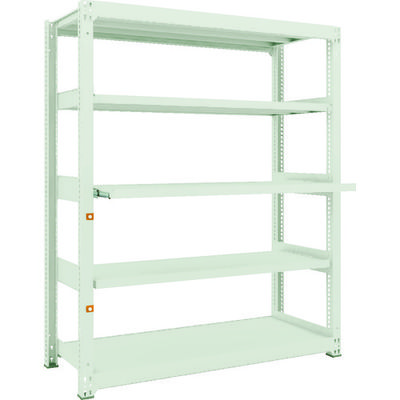 TRUSCO スチールラック M3型中量棚 1500X571XH1800 5段うちスライド2段 単体 M3-6563M2 1台(1個)（直送品）