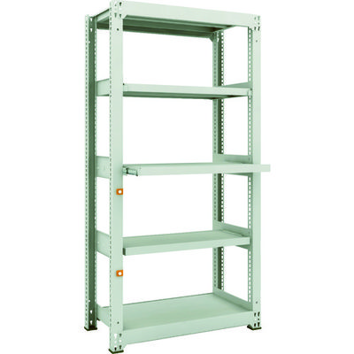 TRUSCO スチールラック M3型中量棚 900X471XH1800 5段うちスライド2段 単体 M3-6353M2 1台(1個)（直送品）