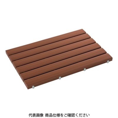 テラモト 抗菌安全スノコ(完成品)600×1200mm 茶 MR-093-343-4 1枚 114-1349（直送品）