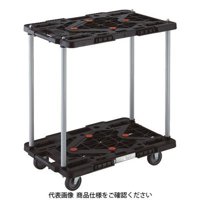 トラスコ中山 TRUSCO 樹脂製台車 2段式ルートバン 600X400 ハンドル無 青 MPK-6020-B 1台 868-8611（直送品）