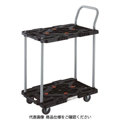 トラスコ中山 TRUSCO 樹脂製台車 2段式ルートバン 600X400 ハンドル付 青 MPK-6024-B 1台 868-8615（直送品）