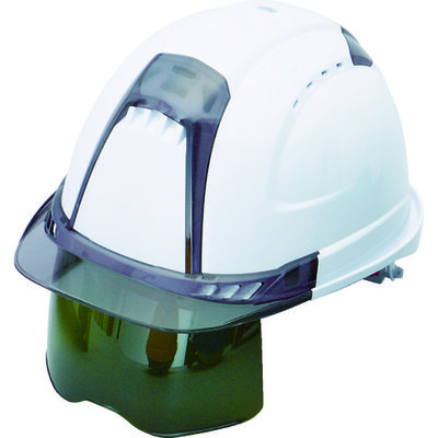 トーヨーセーフティ トーヨーセフティ ヘルメット ヴェンティープラス シールド面付 白 NO.391F-S-G-WH 1個 103-0318（直送品）