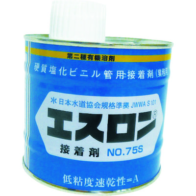 積水化学工業 エスロン 配管用シール剤 接着剤 エスロンNO.75S 容量500g 透明 S755G 1缶 108-0364（直送品）