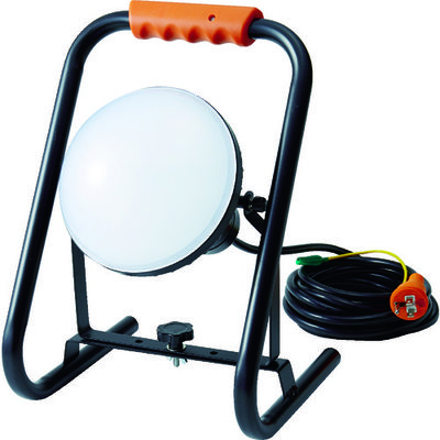 トラスコ中山 TRUSCO LED投光器 DELKURO スタンドタイプ 50W 5m アース付 2芯3芯両用タイプ RTLE-505EP-S 1台（直送品）