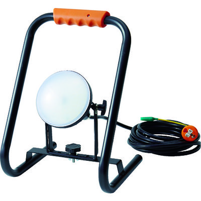 トラスコ中山 TRUSCO LED投光器 DELKURO スタンドタイプ 20W 10m アース付 2芯3芯両用タイプ RTLE-210EP-S 1台（直送品）
