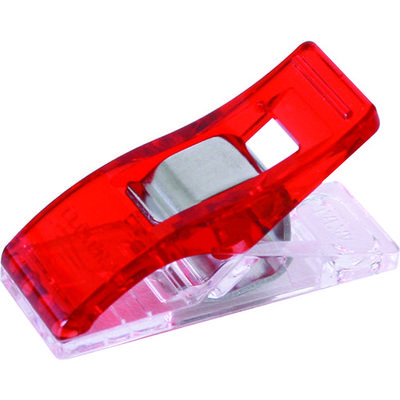 クロバー 仮止めクリップ 30個入 赤 22-738 1袋(30個) 114-9526（直送品）