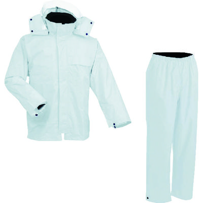 前垣 AP300PVCレインスーツ シルバー Sサイズ AP300 SLV S 1着 114-7693（直送品）