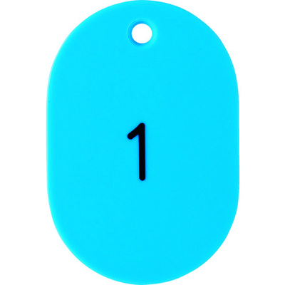 トラスコ中山 TRUSCO 番号入小判札 大 60X40 1~25 空 THFL-0125-LB 1箱(25枚) 116-2315（直送品）