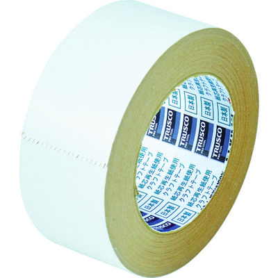 トラスコ中山 TRUSCO カラークラフトテープ 幅50mmX長さ50m ホワイト TKT-50-W 1巻 115-8513（直送品）