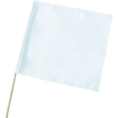 トラスコ中山 TRUSCO 手旗 白 木棒セット 旗部450X450MM TTB-W 1本 114-4952（直送品）