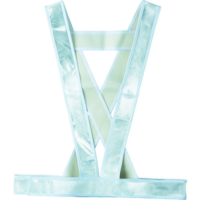 トラスコ中山 TRUSCO タスキ型安全ベスト ホワイト TTAB-W 1着 114-4963（直送品）