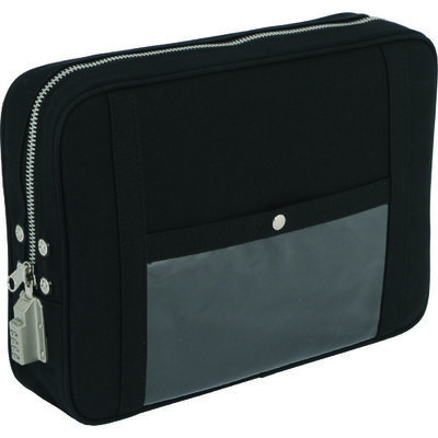 三栄産業 SANEI 帆布メール用ポーチ(LL)SEDー1錠付 黒 PLL-SED-01 1個 114-1897（直送品）