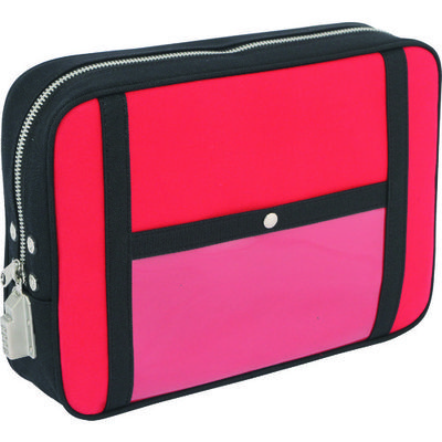 三栄産業 SANEI 帆布メール用ポーチ(LL)SEDー1錠付 赤 PLL-SED-02 1個 114-1898（直送品）