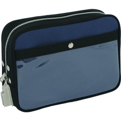 三栄産業 SANEI 帆布メール用ポーチ(M)SEDー1錠付 紺 PM-SED-03 1個 114-1912（直送品）