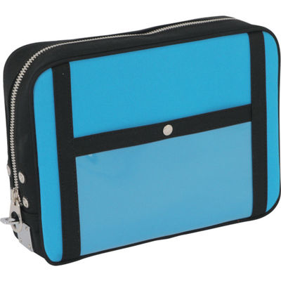 三栄産業 SANEI 帆布メール用ポーチ(L)馬蹄錠金具付 ブルー PL-U-09 1個 114-1935（直送品）