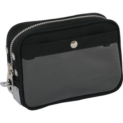 三栄産業 SANEI 帆布メール用ポーチ(SS)馬蹄錠金具付 黒 PSS-U-01 1個 114-1948（直送品）