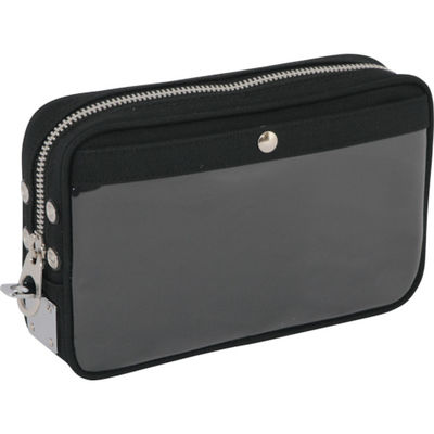 三栄産業 SANEI 帆布メール用ポーチ(S)馬蹄錠金具付 黒 PS-U-01 1個 114-1942（直送品）