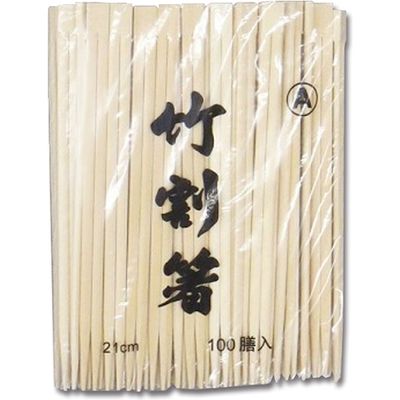 東亜箸販売 竹割箸 21cm 双生 裸 004636537 1セット(100膳入×30束