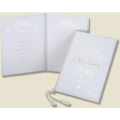 日本ホールマーク EWC543099 結婚証明書ホワイトティアラ 004883591 1セット（100冊）（直送品） - アスクル