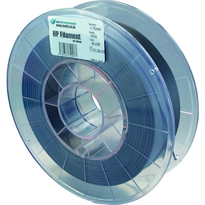 ホッティーポリマー ホッティポリマー HPフィラメント《スーパーフレキシブルタイプ》黒 BK-500 1個 116-6292（直送品）