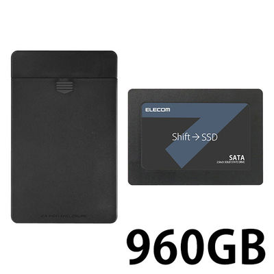 SSD 内蔵 960GB SerialATA接続 簡単換装 データ移行ソフト 外付け変換ケース付属 ESD-IB0960G エレコム 1台（直送品）