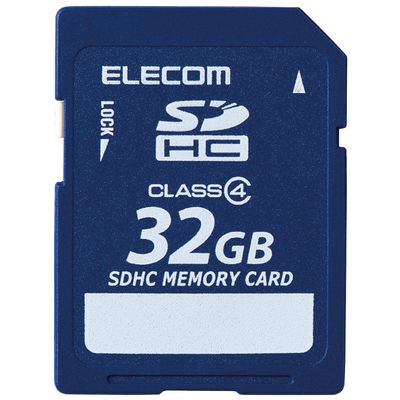 エレコム SDHCカード/データ復旧サービス付/Class4/32GB MF-FSD032GC4R 1個（直送品）