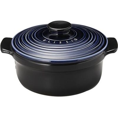 三陶 萬古焼 BLISSIO 21cm 瑠璃釉【土鍋/無水調理鍋】 02211（直送品 