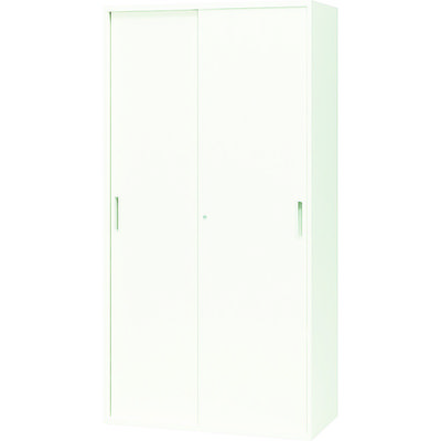 ナイキ 収納庫 CW型 スチール引違い書庫(2枚扉) 899×450×1750 CW-0918H-WW 1台 463-0955（直送品）