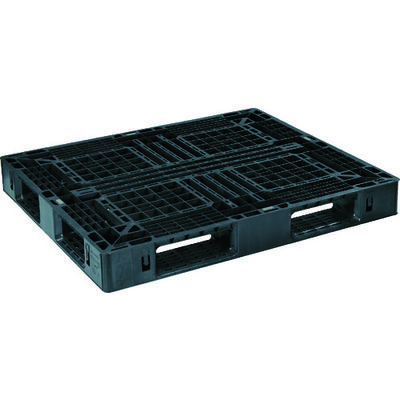 日本プラパレット NPC 輸出梱包用プラスチックパレット EXA-1311 片面四方差し 黒 EXA-1311-F-BK 463-4756（直送品）