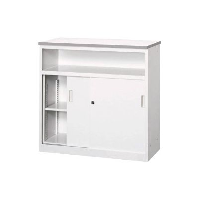 トラスコ中山 TRUSCO CVAカウンター W900中棚付ハイカウンター グレー CVA-9HST-G 1台 454-0697（直送品）