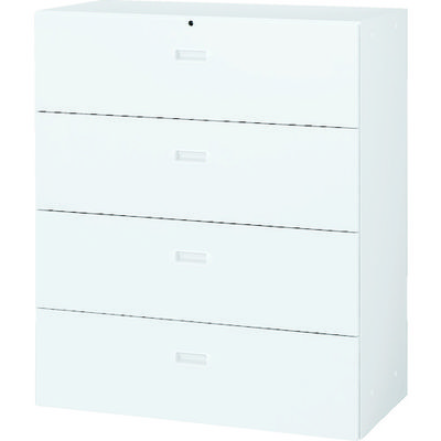 トラスコ中山 TRUSCO ユニット型壁面書庫 ラテラル4段 H1050 ホワイト UBW-11 1台 765-8036（直送品）