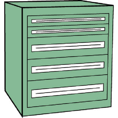 トラスコ中山 TRUSCO VE9S型中量キャビネット 880X550XH880 引出5段 VE9S-807 1台(1個) 479-1673（直送品）