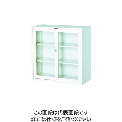 トラスコ中山 TRUSCO スタンダード書庫(D400) ガラス引違 880XH880 W色 W303G 1台 462-7474（直送品）