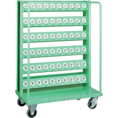 トラスコ中山 TRUSCO ツーリングワゴン BT・NT40兼用 60個収納 ロック付 ヤンググリーン色 VTLW-610-YG 1台（直送品）