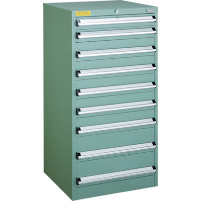 トラスコ中山 TRUSCO VE6S型中量キャビネット 600X550XH1200 引出9段 VE6S-1202 1台(1個)（直送品）