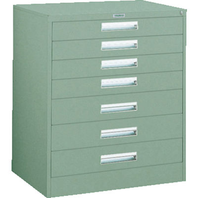 トラスコ中山 TRUSCO VR型キャビネット 767X500XH880 7段 グリーン色 VR-L7W 1台(1個) 502-0964（直送品）