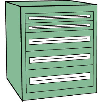 トラスコ中山 TRUSCO VE7S型中量キャビネット 700X550XH800 引出5段 VE7S-807 1台(1個) 479-1291（直送品）