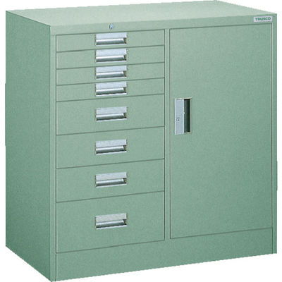 トラスコ中山 TRUSCO WVR型キャビネット コンビ 880X500XH880 引出8段 WVR-CB8 1台(1個) 500-8514（直送品）