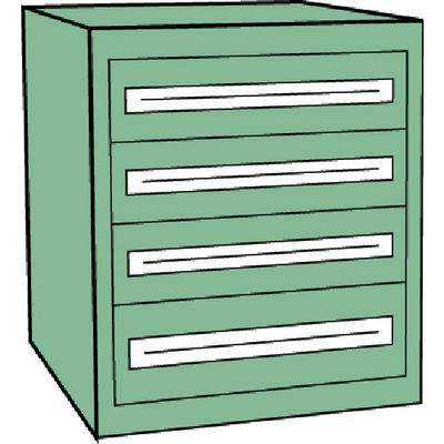 トラスコ中山 TRUSCO VE7S型中量キャビネット 700X550XH800 引出4段 VE7S-804 1台(1個) 479-1266（直送品）