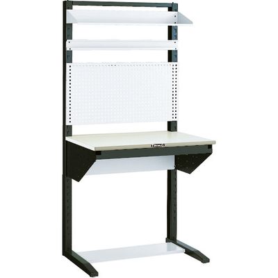 トラスコ中山 TRUSCO ライン作業台 片面 パネル・棚板型 W900 ULRT-900B 1台 285-1334（直送品）