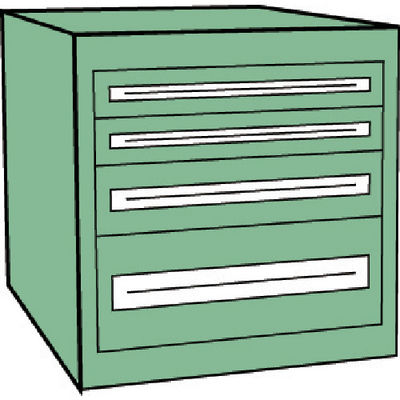 トラスコ中山 TRUSCO VE9S型中量キャビネット 880X550XH600 引出4段 VE9S-607 1台(1個) 479-1592（直送品）