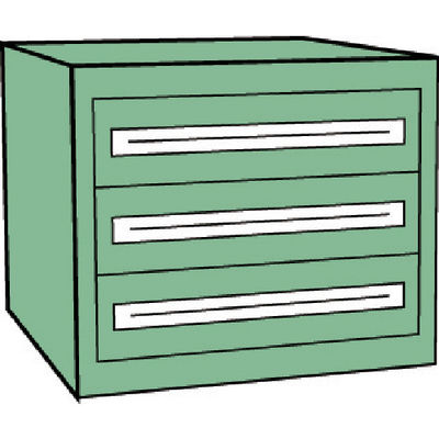 トラスコ中山 TRUSCO VE9S型中量キャビネット 880X550XH600 引出3段 VE9S-608 1台(1個) 479-1606（直送品）