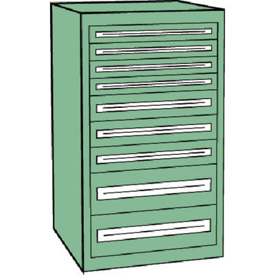 トラスコ中山 TRUSCO VE7S型中量キャビネット 700X550XH1200 引出9段 VE7S-1204 1台(1個)（直送品）