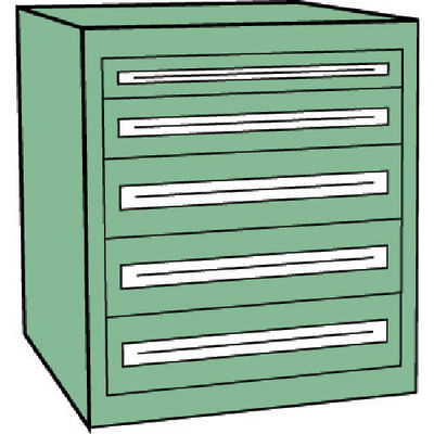 トラスコ中山 TRUSCO VE9S型中量キャビネット 880X550XH880 引出5段 VE9S-808 1台(1個) 479-1681（直送品）