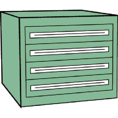 トラスコ中山 TRUSCO VE9S型中量キャビネット 880X550XH600 引出4段 VE9S-601 1台(1個) 479-1533（直送品）