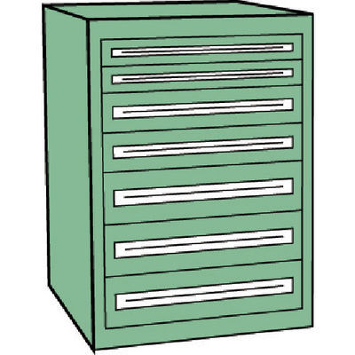 トラスコ中山 TRUSCO VE9S型中量キャビネット 880X550XH1000 引出7段 VE9S-1005 1台(1個)（直送品）